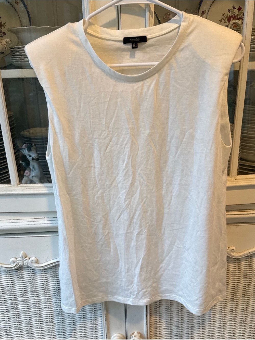 Massimo Dutti White Short Sleeve Crew Neck Tee